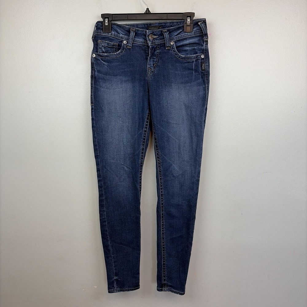 Silver Jeans Co Suki Skinny‎ Jeans Womens 27x29 Blue Medium Wash Stretch Denim